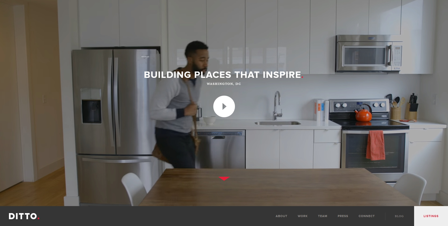 Ditto Residential landing page video increases sales