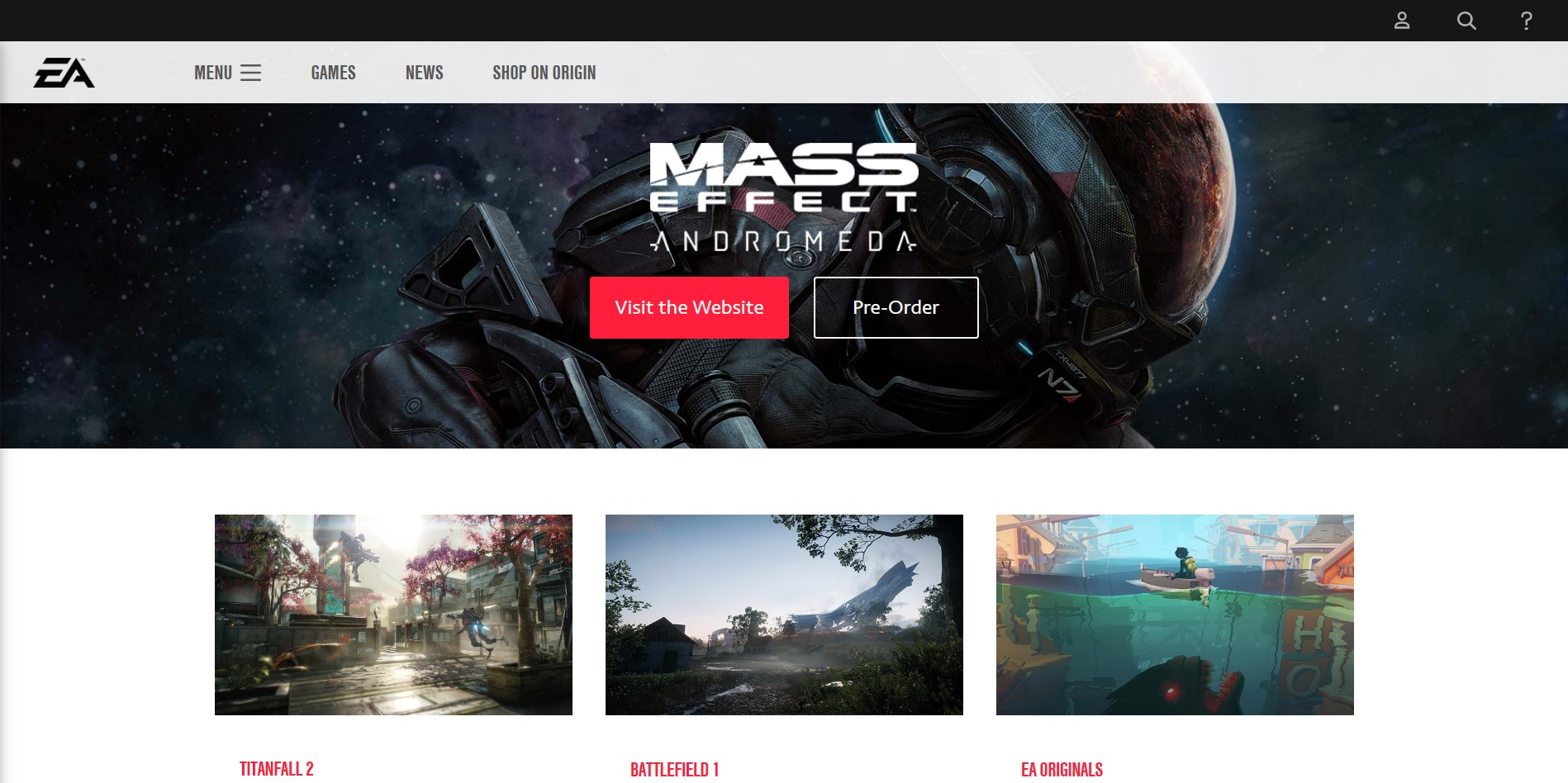 Electronic Arts simple home page increases sales